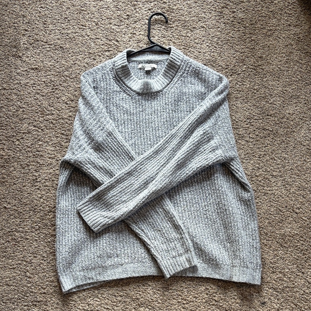 American Eagle Outfitters Heather Gray Knit Sweater